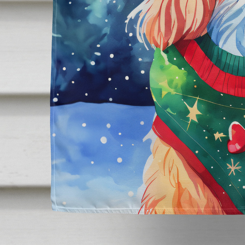 English Setter Christmas House Flag