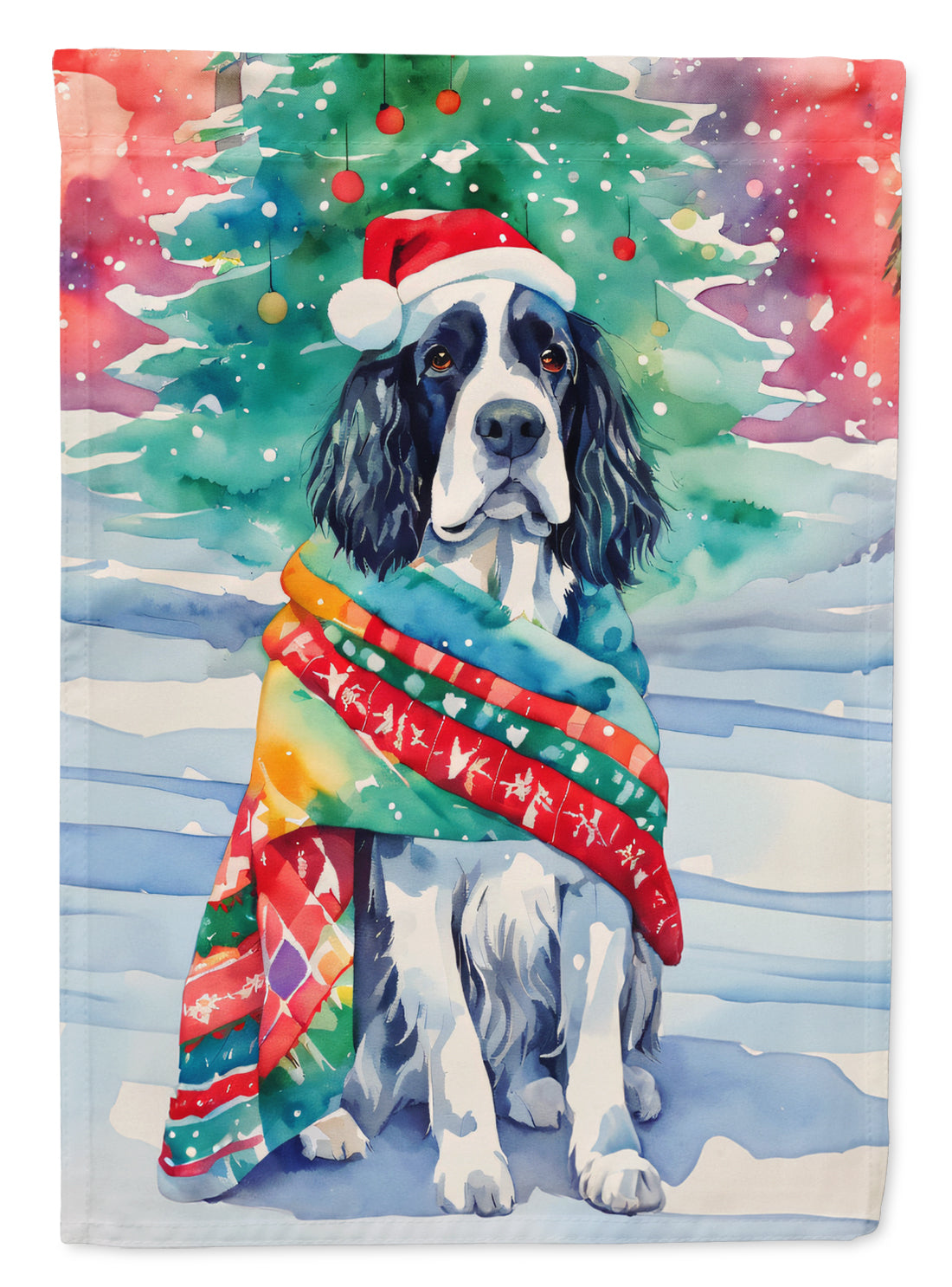 Buy this English Springer Spaniel Christmas House Flag