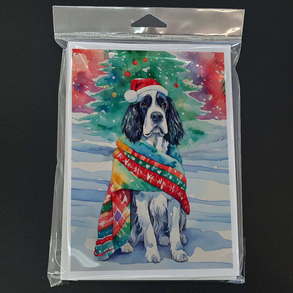 English Springer Spaniel Christmas Greeting Cards Pack of 8