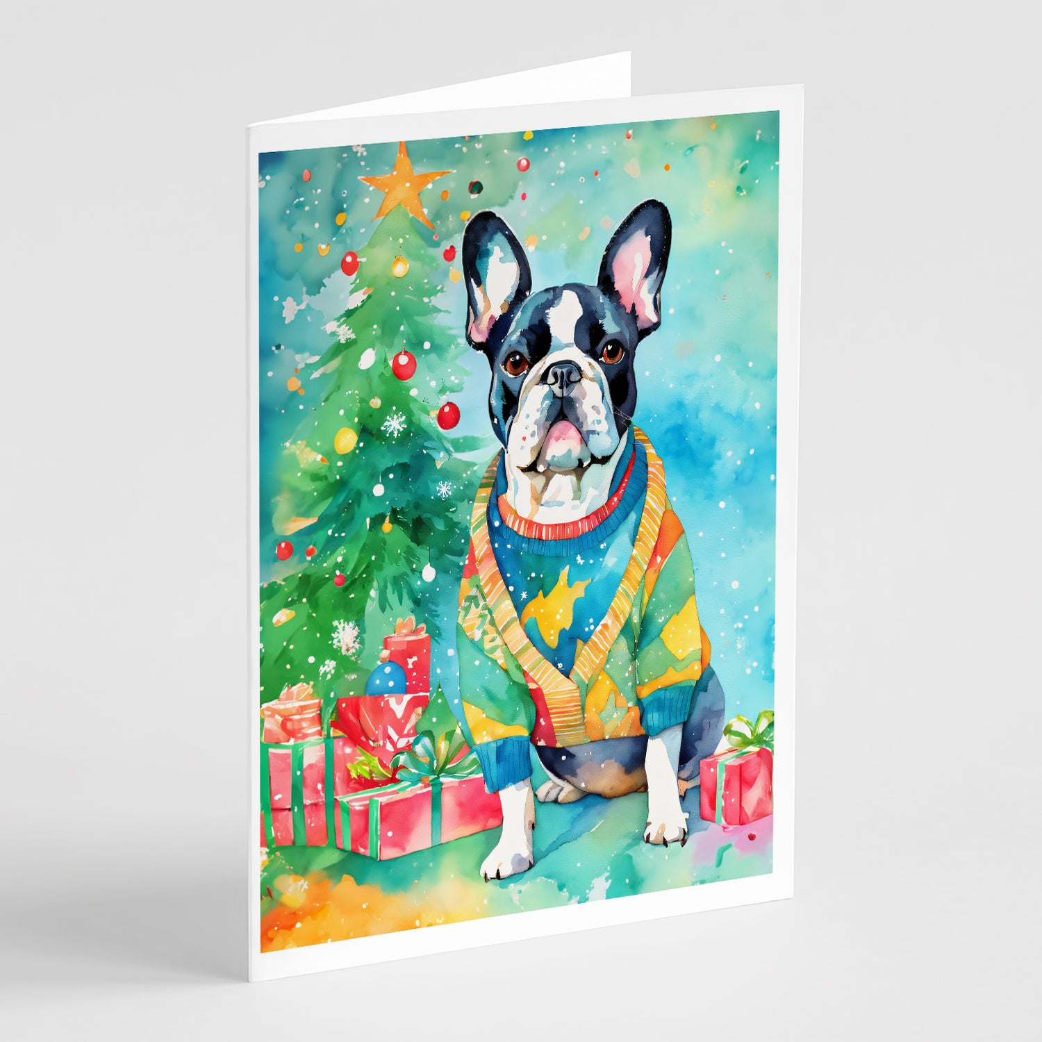 Buy this French Bulldog Christmas Greeting Cards Pack of 8