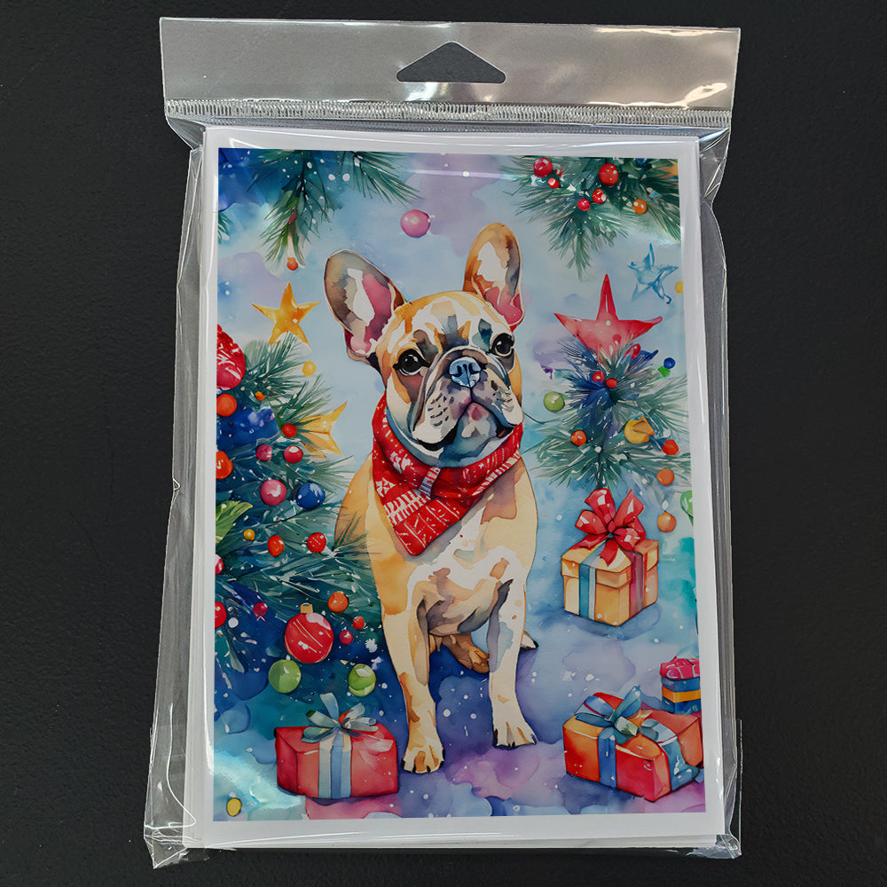 French Bulldog Christmas Greeting Cards Pack of 8