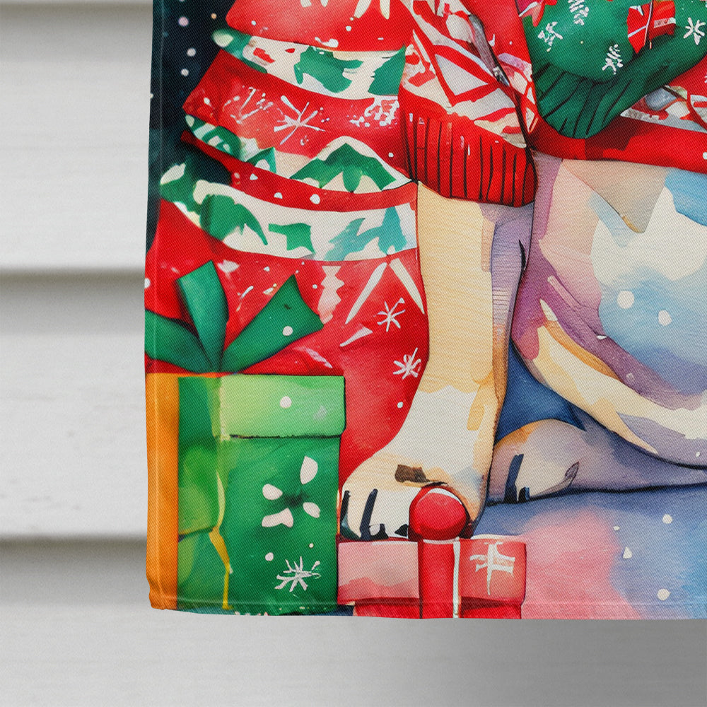 French Bulldog Christmas House Flag