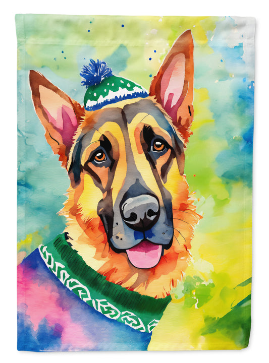 Buy this German Shepherd Christmas House Flag