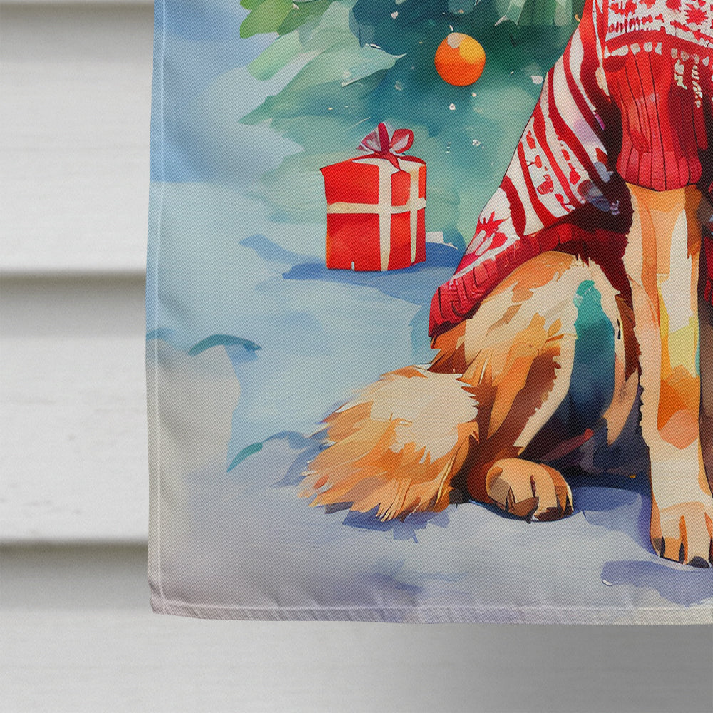 German Shepherd Christmas House Flag