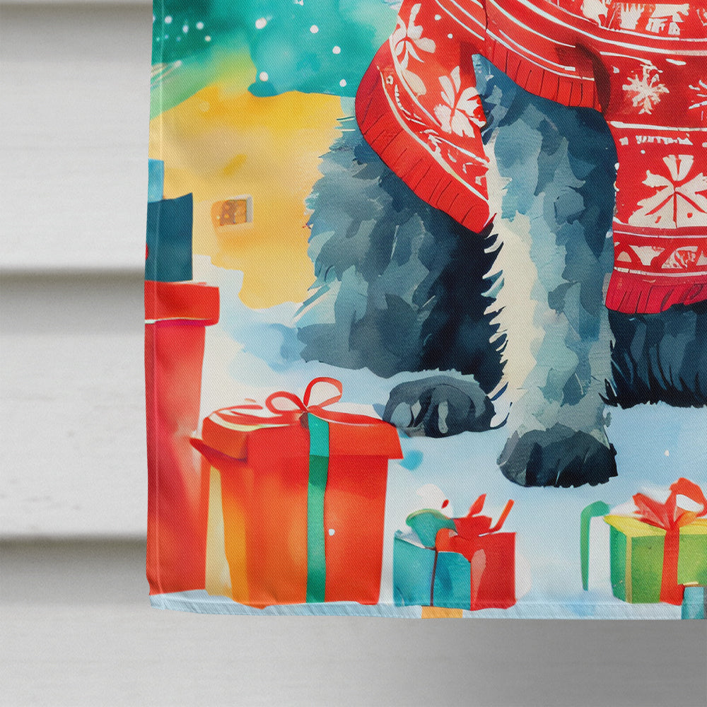 German Wirehaired Pointer Christmas House Flag