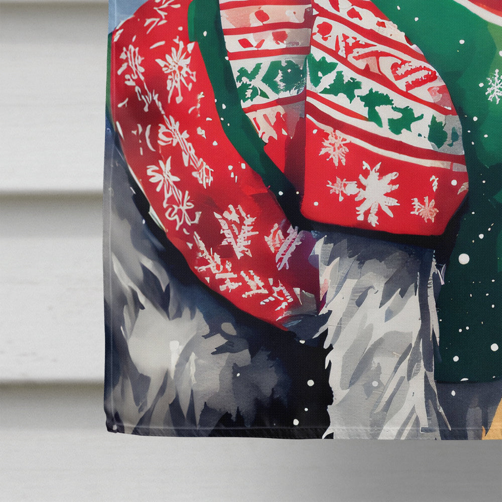 German Wirehaired Pointer Christmas House Flag