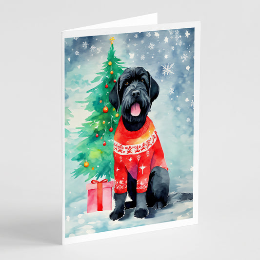 Buy this Giant Schnauzer Christmas Greeting Cards Pack of 8