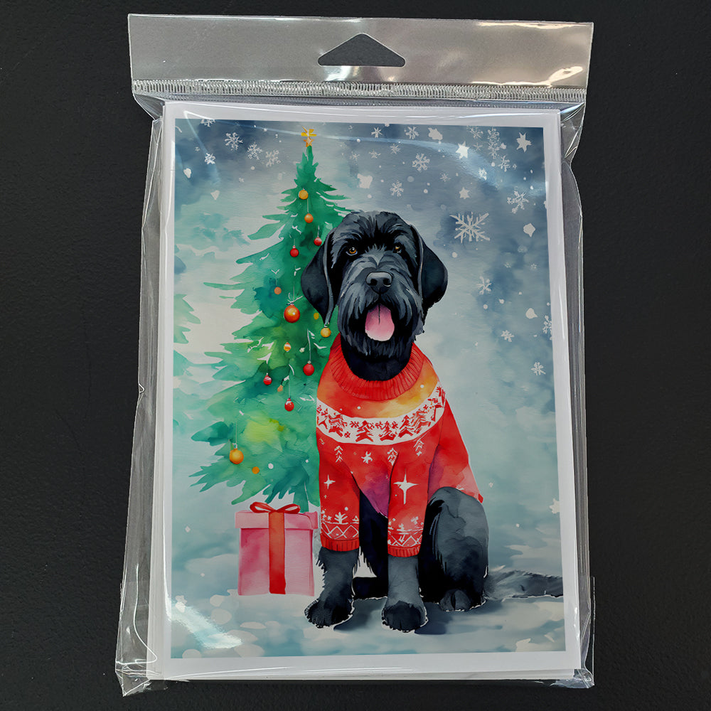 Giant Schnauzer Christmas Greeting Cards Pack of 8