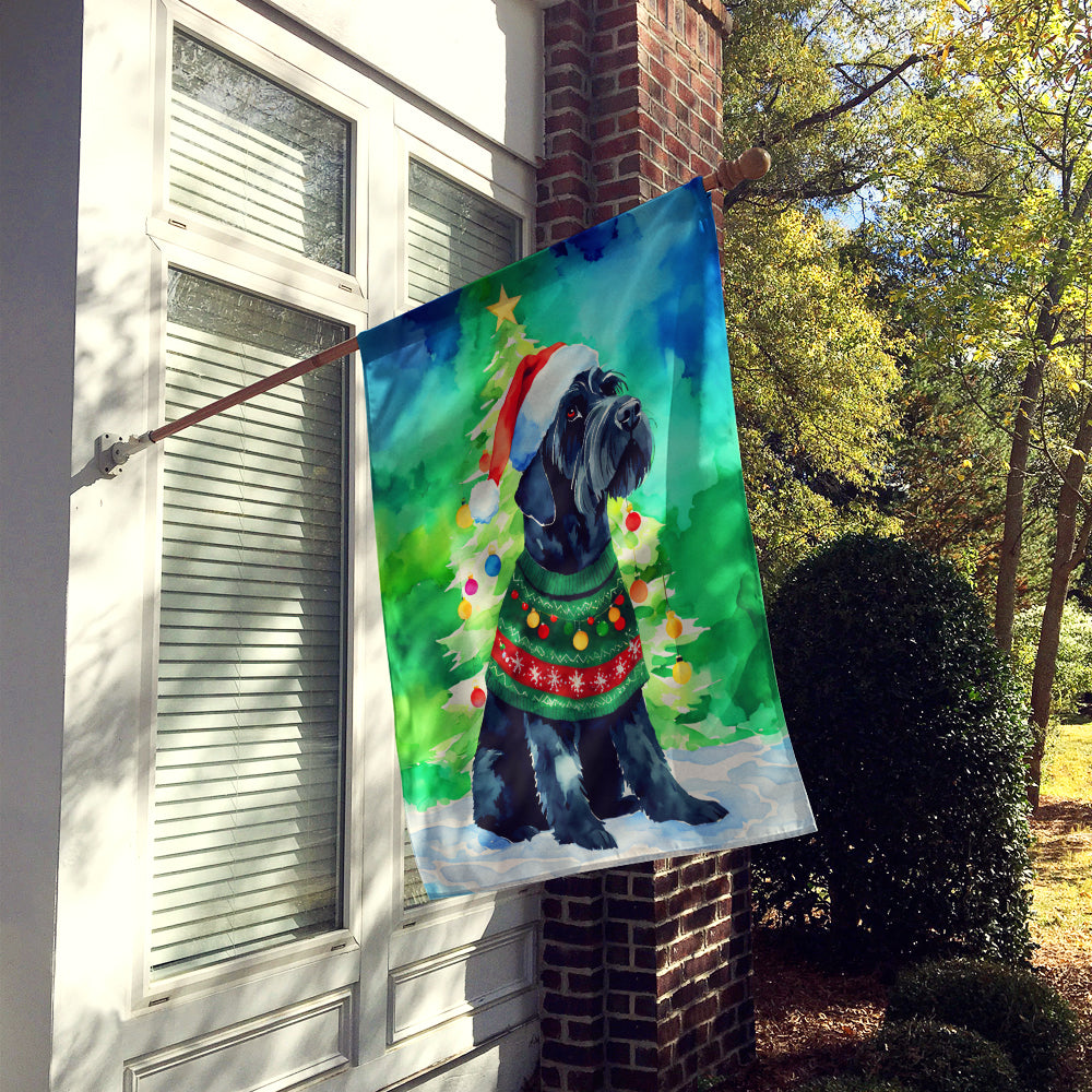 Giant Schnauzer Christmas House Flag