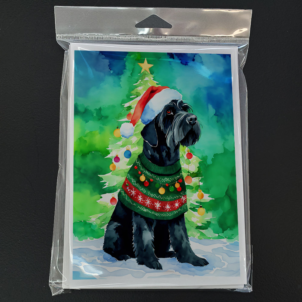 Giant Schnauzer Christmas Greeting Cards Pack of 8