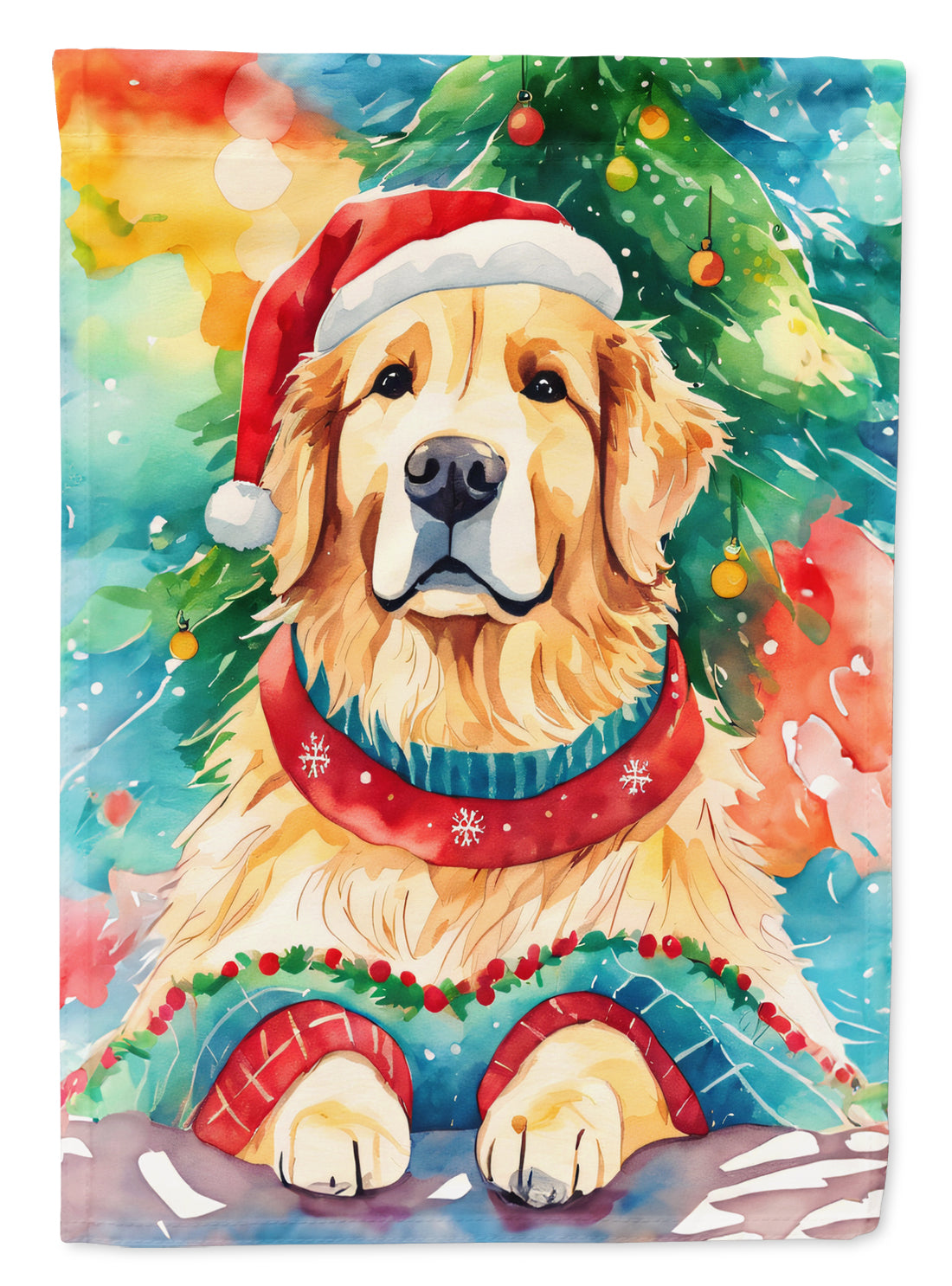 Buy this Golden Retriever Christmas House Flag