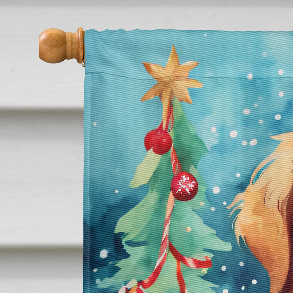 Golden Retriever Christmas House Flag