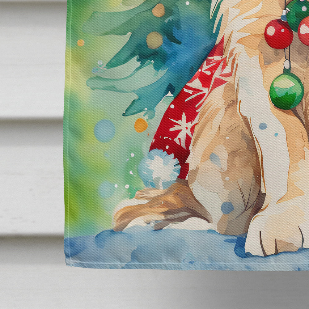 Golden Retriever Christmas House Flag