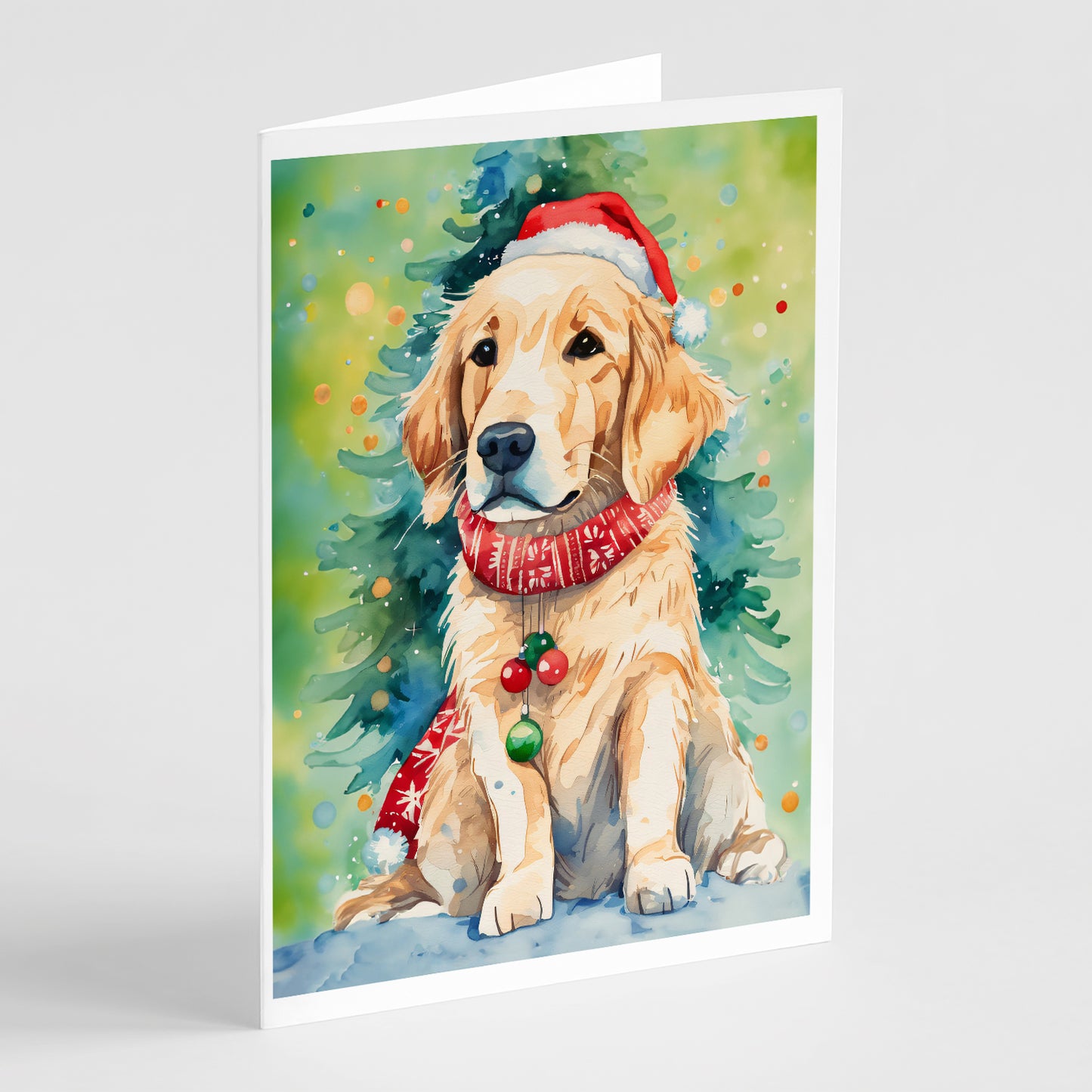 Buy this Golden Retriever Christmas Greeting Cards Pack of 8