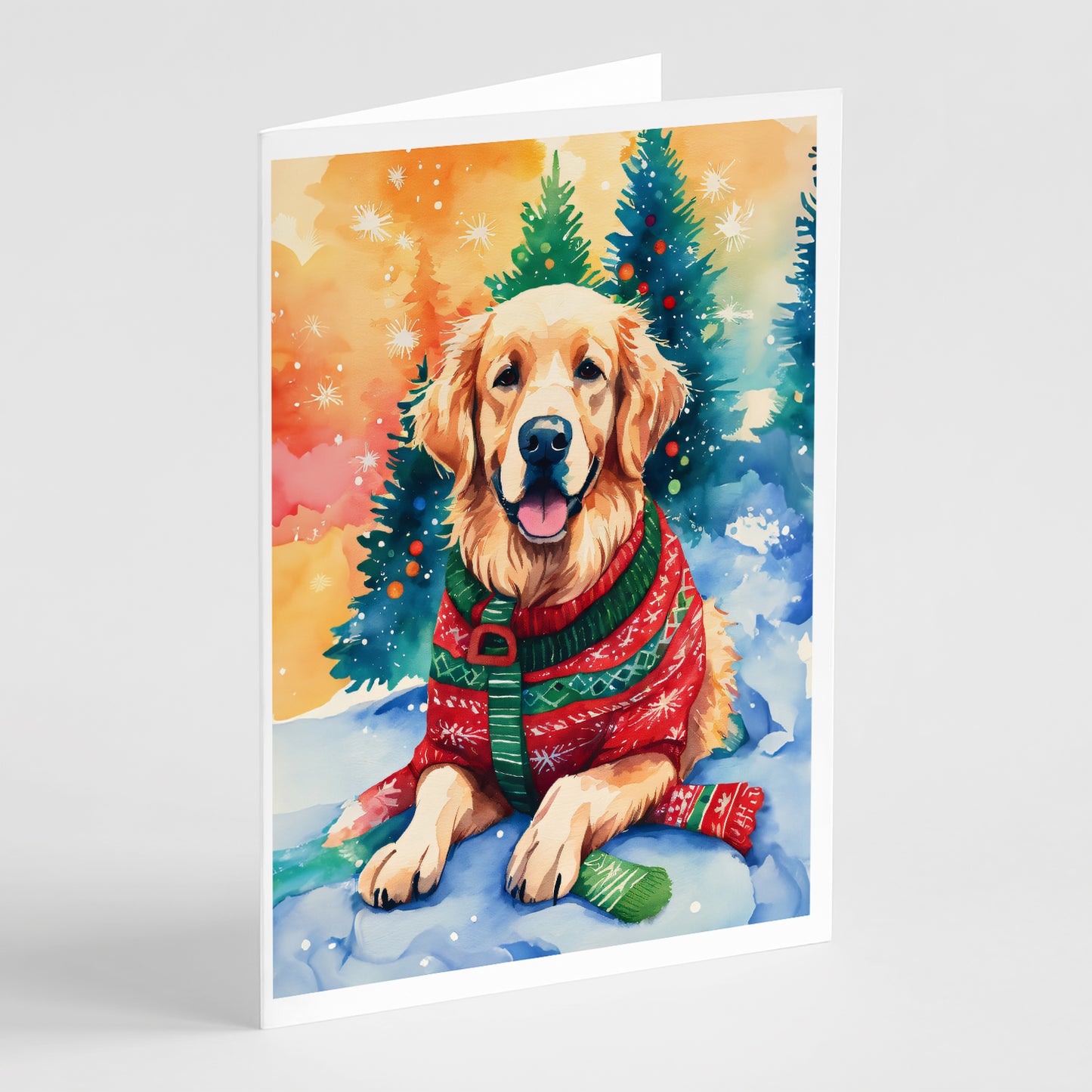 Buy this Golden Retriever Christmas Greeting Cards Pack of 8