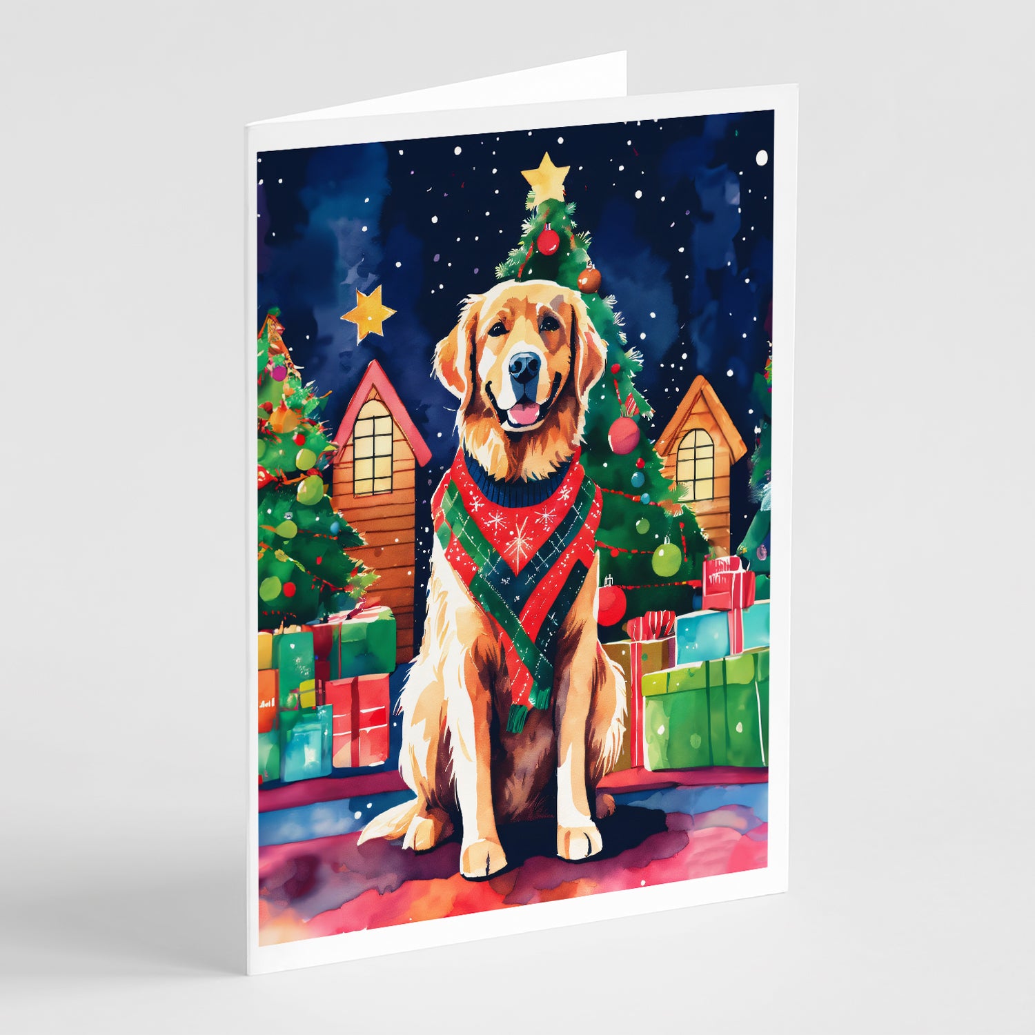 Buy this Golden Retriever Christmas Greeting Cards Pack of 8