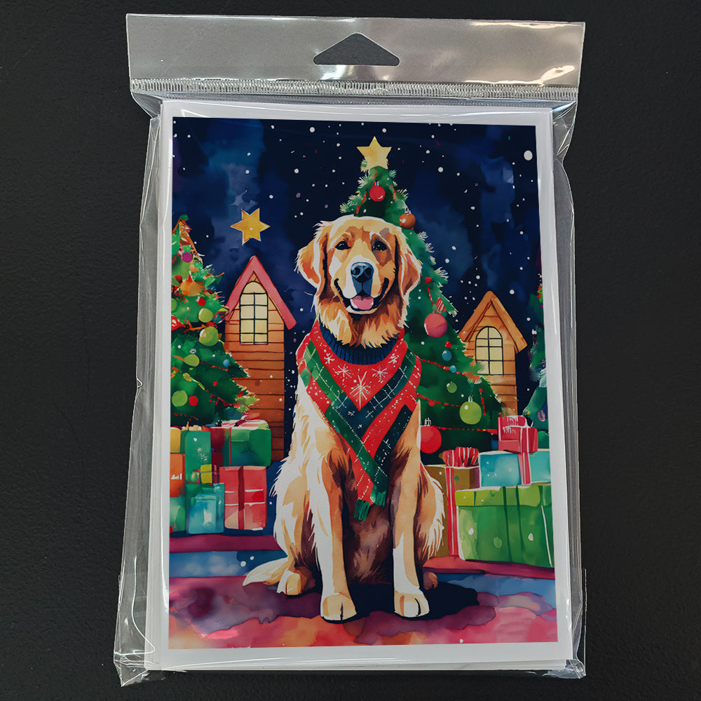 Golden Retriever Christmas Greeting Cards Pack of 8