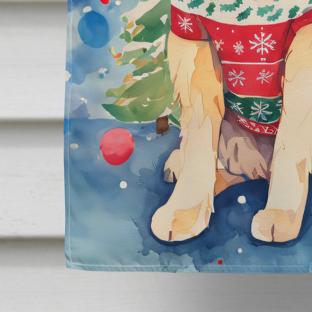 Golden Retriever Christmas House Flag
