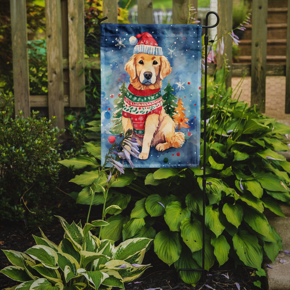 Golden Retriever Christmas Garden Flag