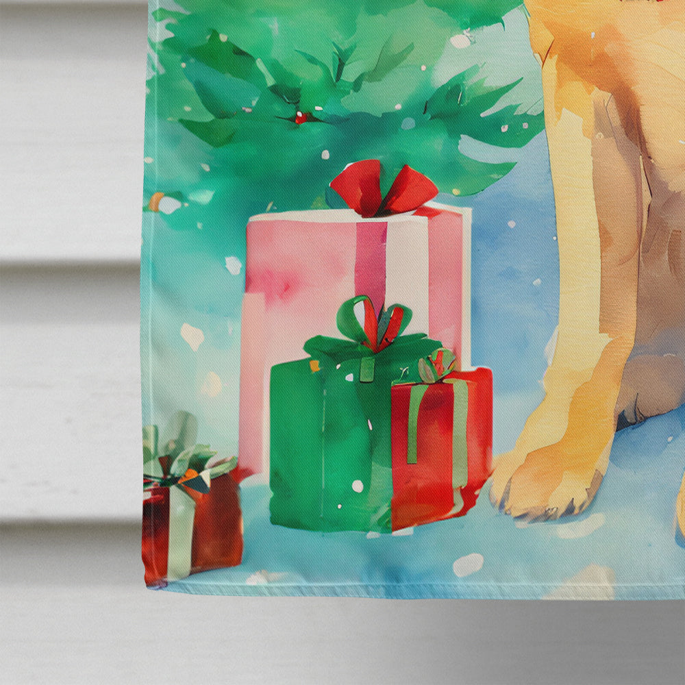 Golden Retriever Christmas House Flag