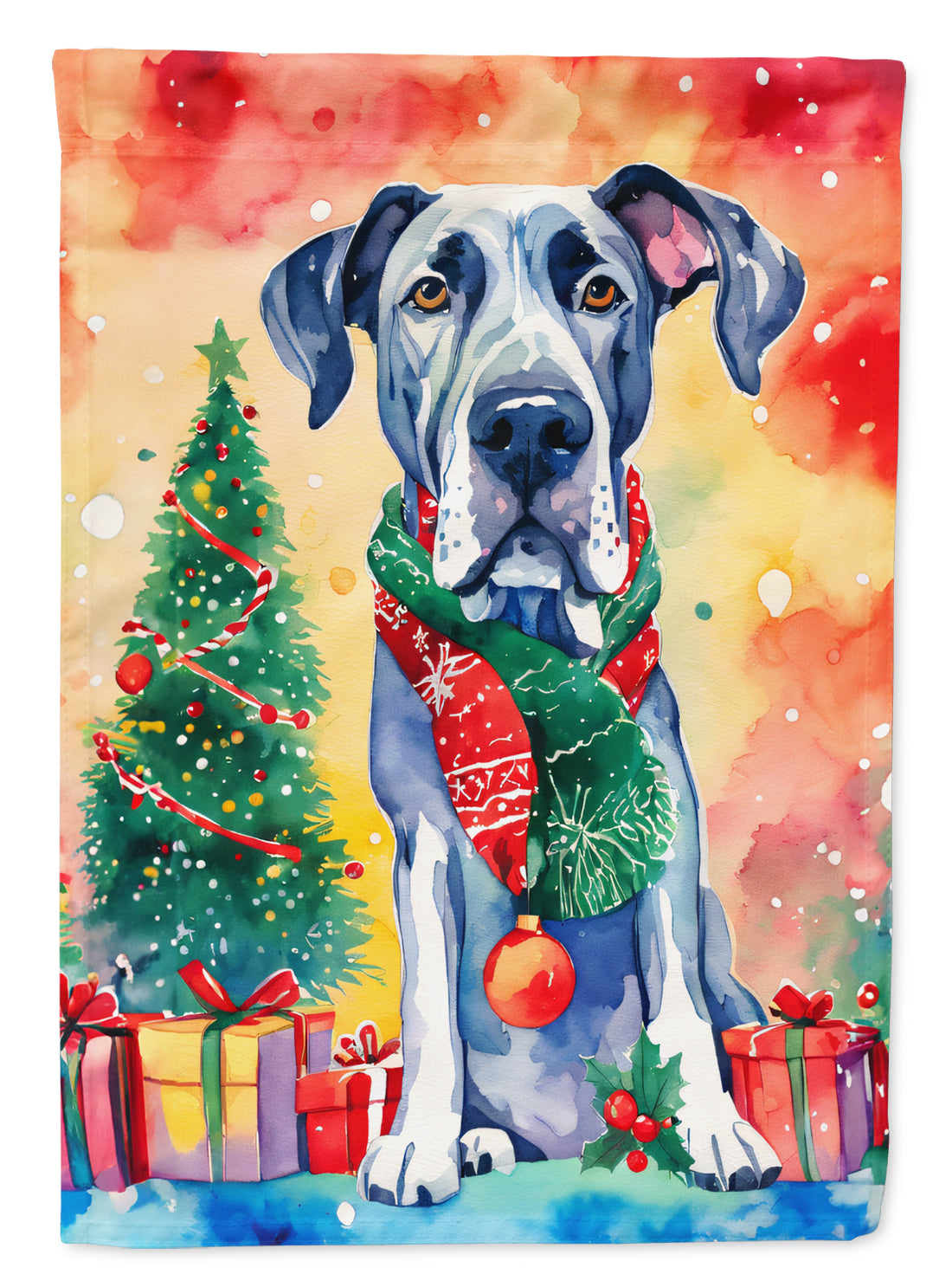 Buy this Great Dane Christmas House Flag