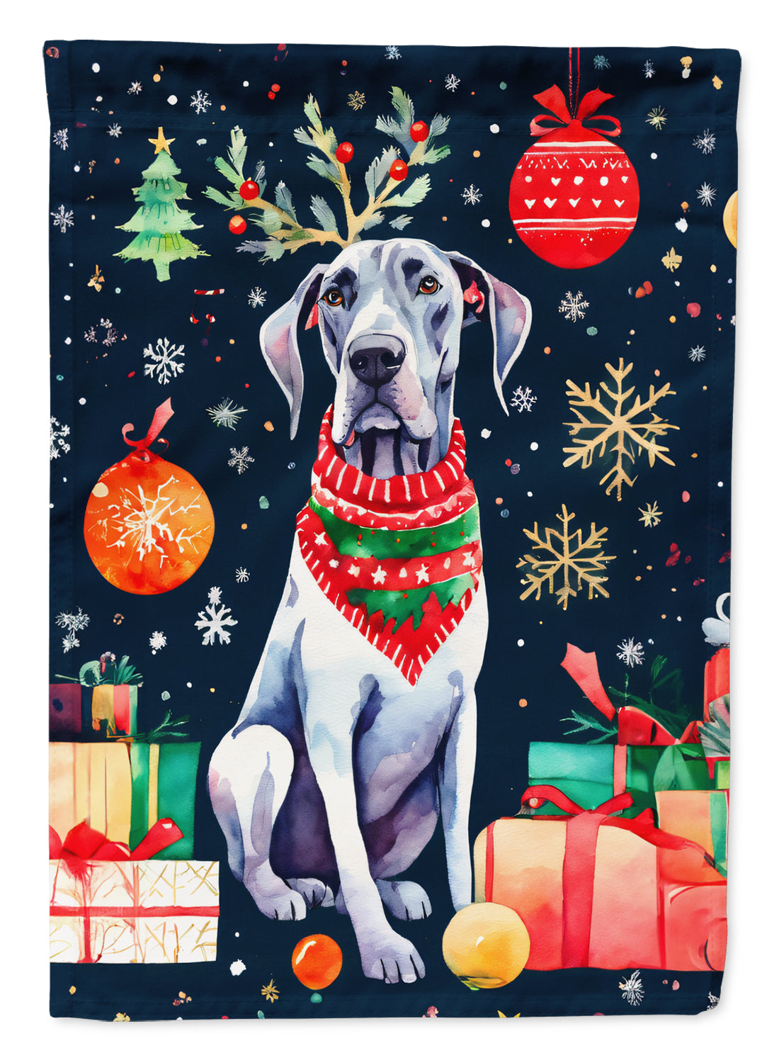Buy this Great Dane Christmas House Flag