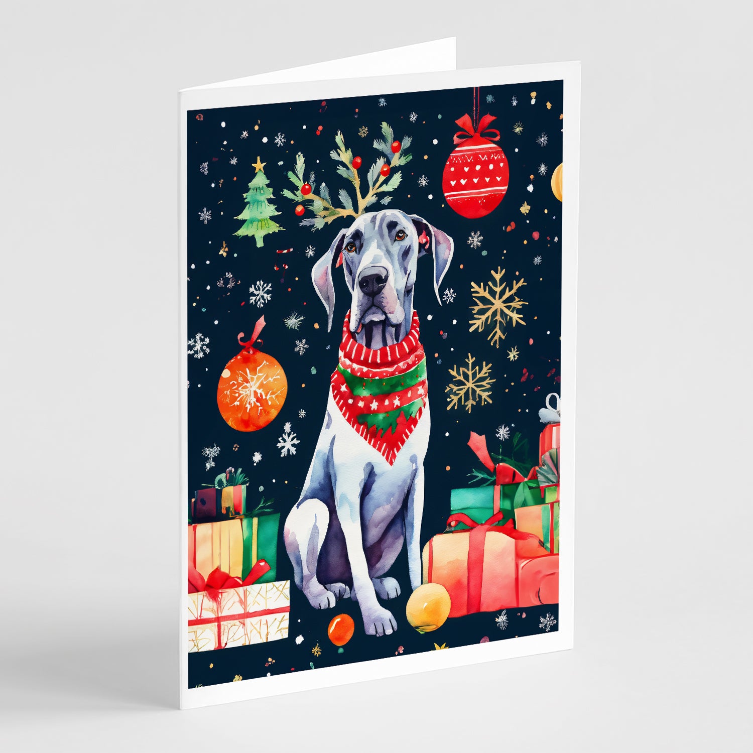 Buy this Great Dane Christmas Greeting Cards Pack of 8