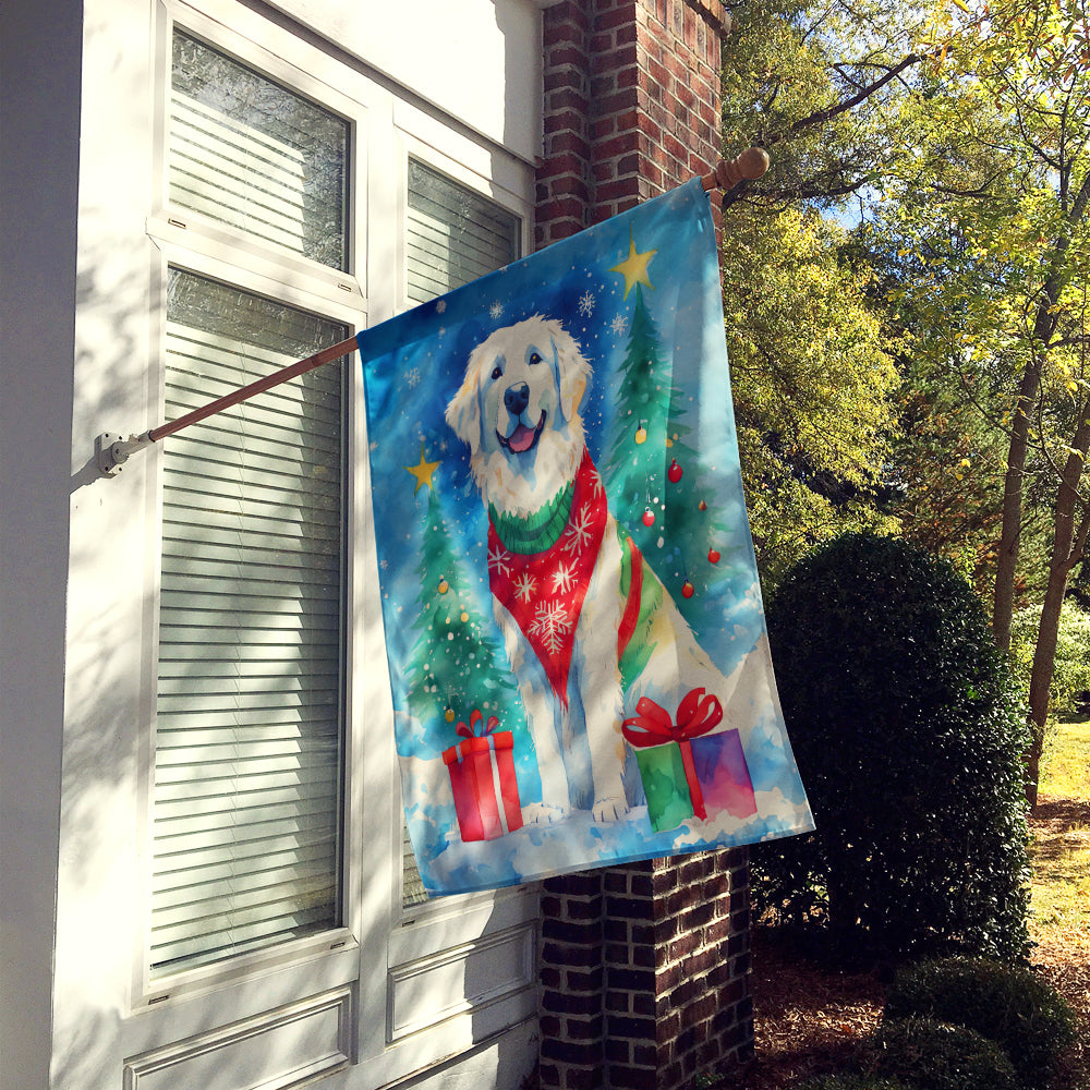 Great Pyrenees Christmas House Flag