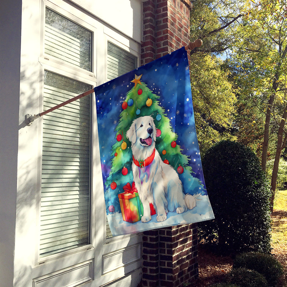 Great Pyrenees Christmas House Flag