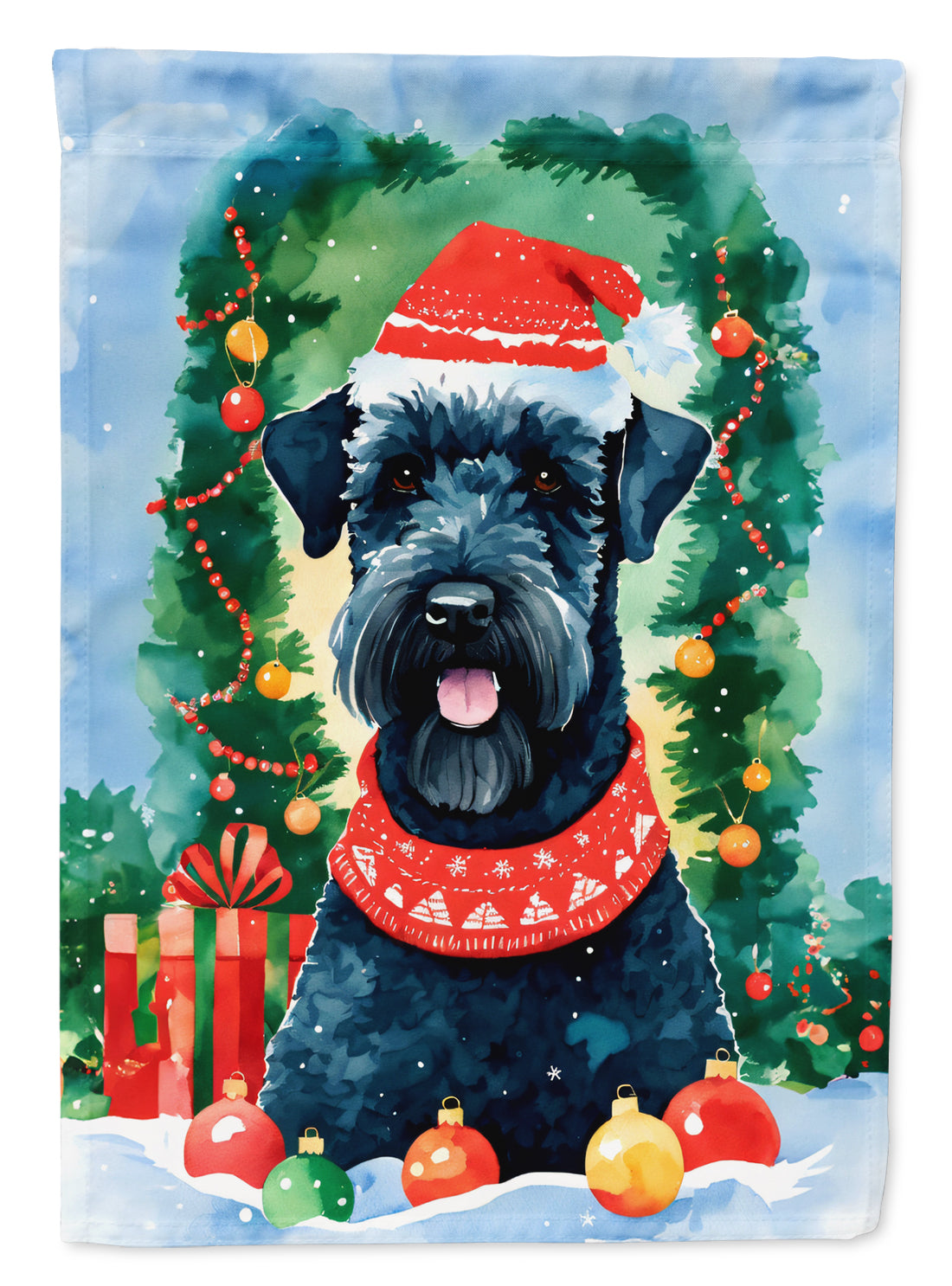 Buy this Kerry Blue Terrier Christmas Garden Flag