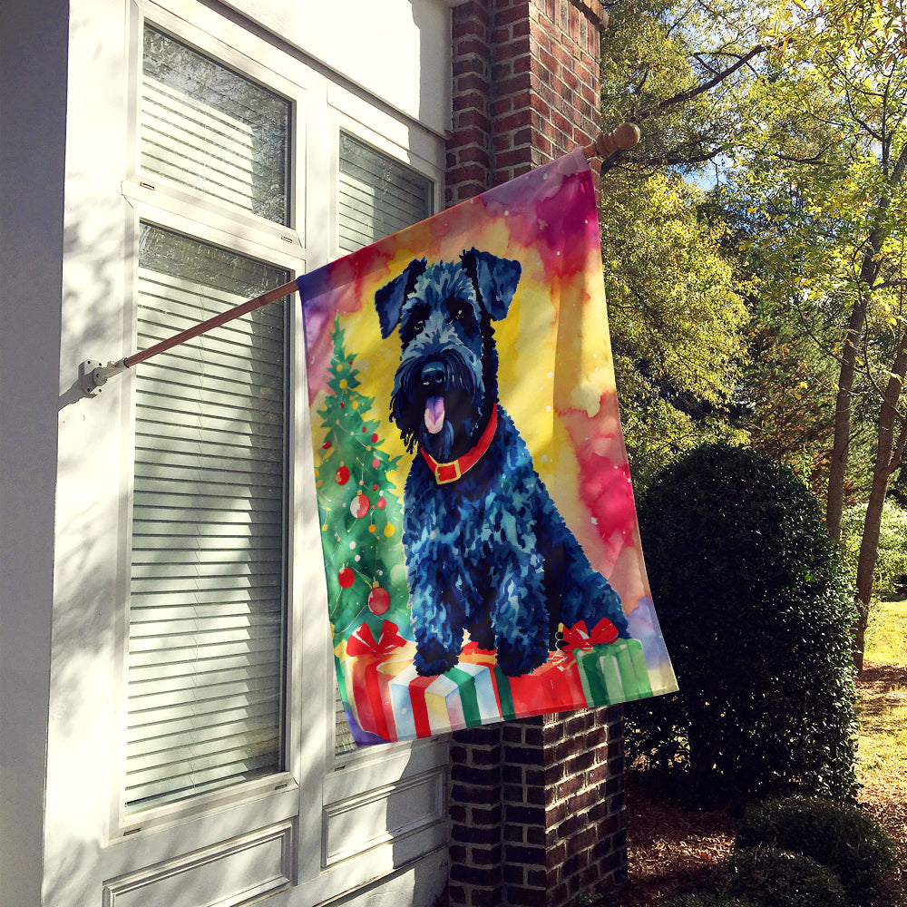 Kerry Blue Terrier Christmas House Flag