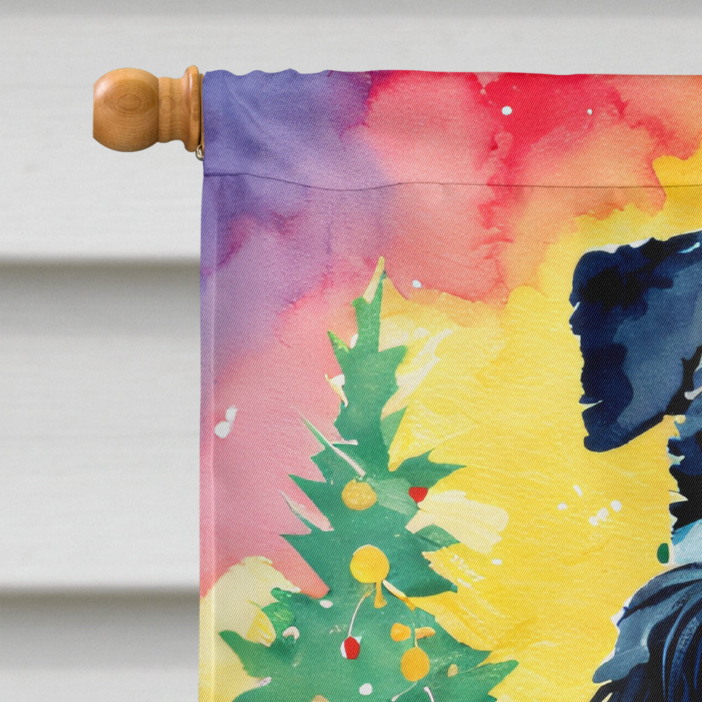 Kerry Blue Terrier Christmas House Flag