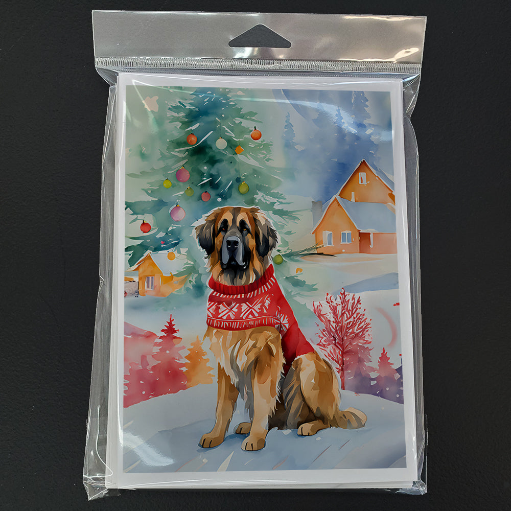 Leonberger Christmas Greeting Cards Pack of 8