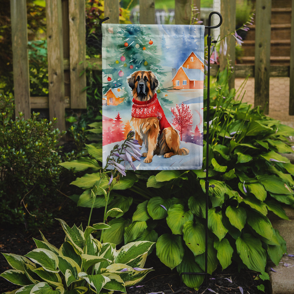 Leonberger Christmas Garden Flag