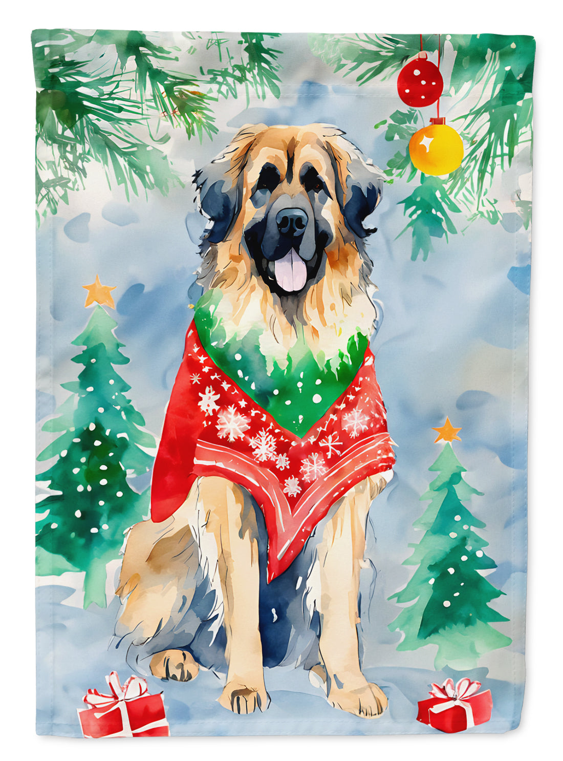 Buy this Leonberger Christmas House Flag