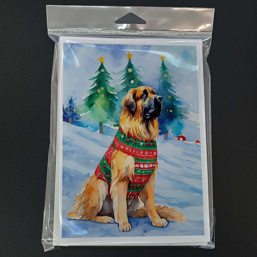 Leonberger Christmas Greeting Cards Pack of 8