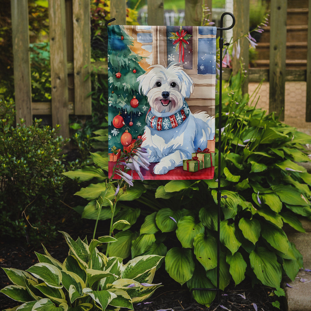 Maltese Christmas Garden Flag