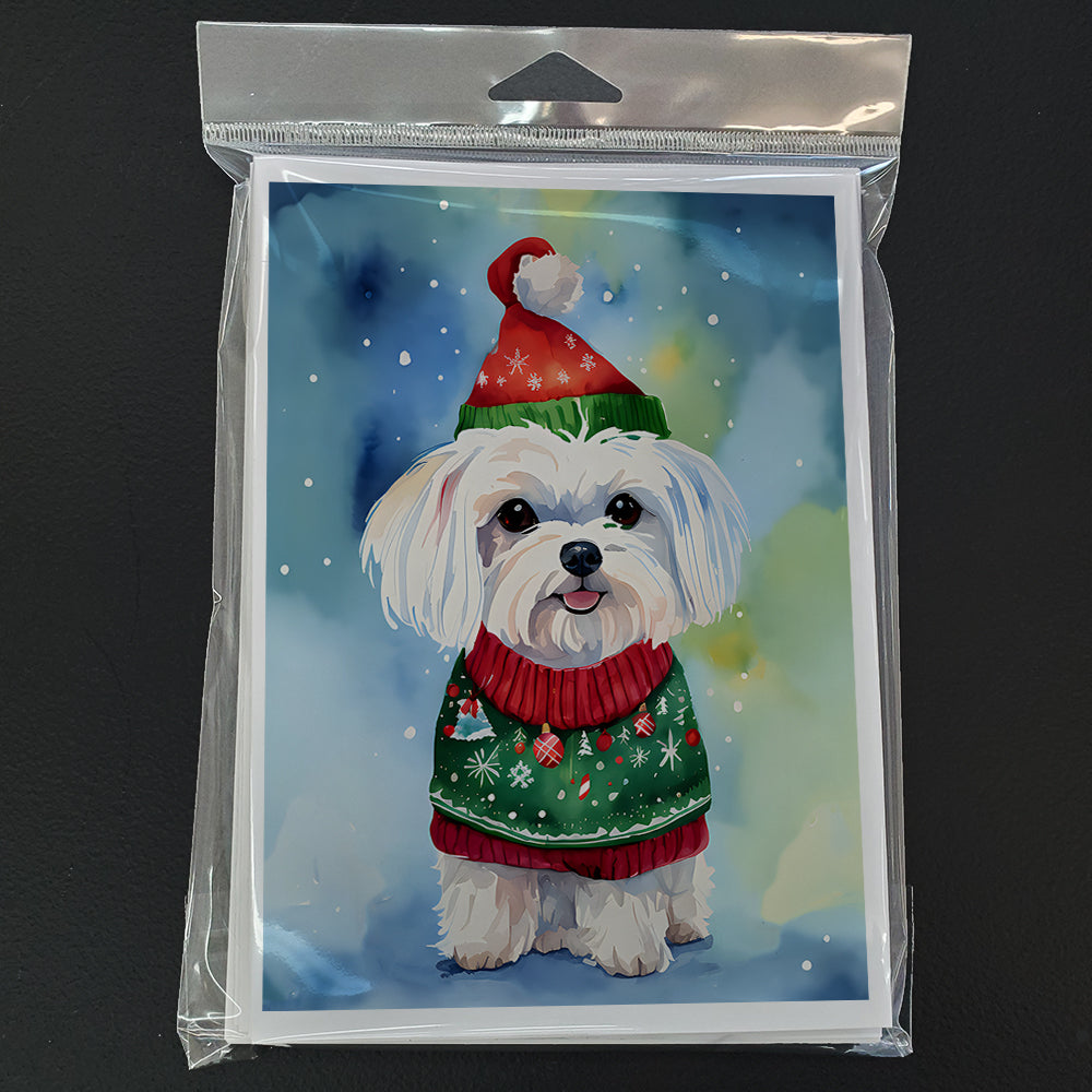 Maltese Christmas Greeting Cards Pack of 8