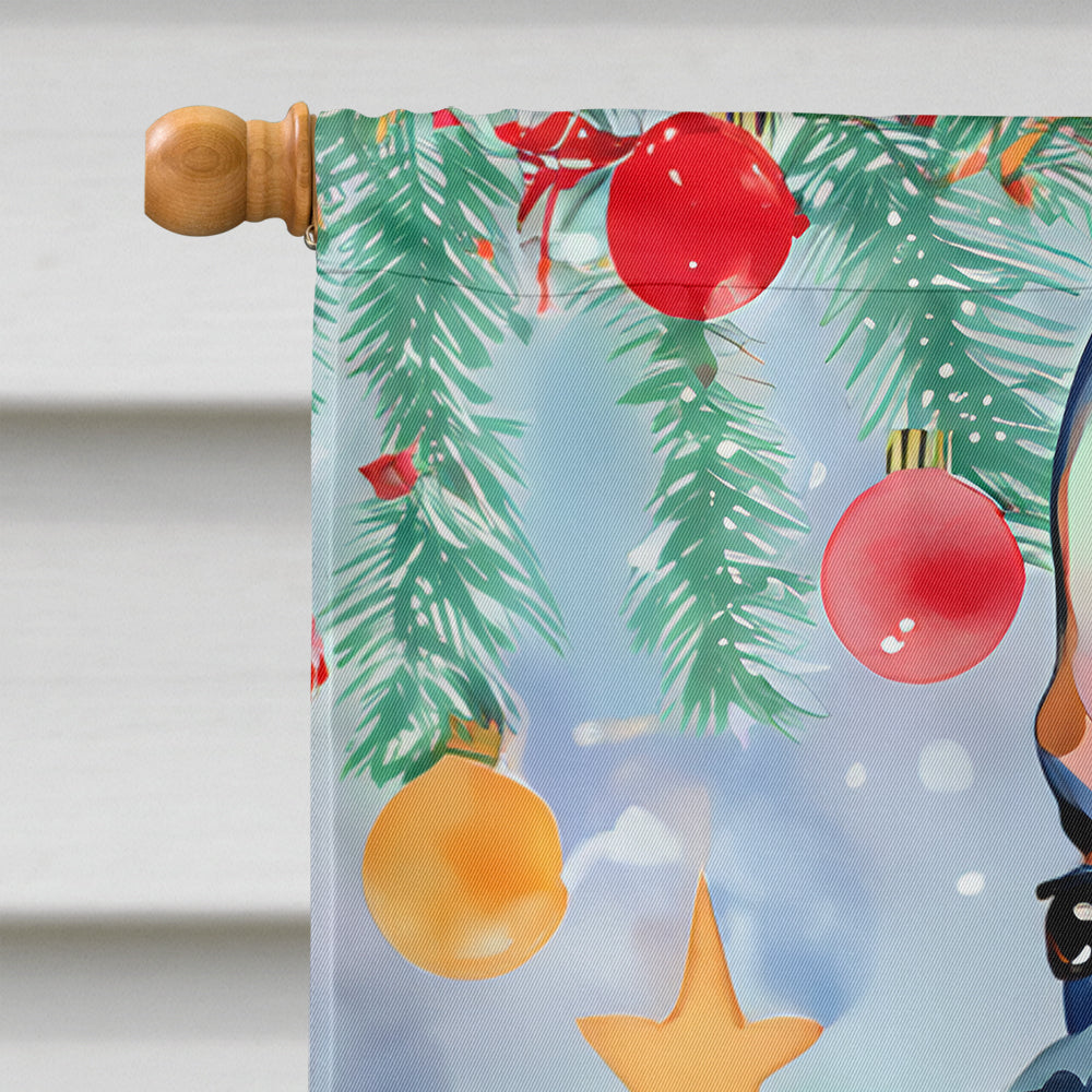 Miniature Pinscher Christmas House Flag