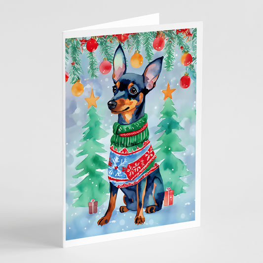 Buy this Miniature Pinscher Christmas Greeting Cards Pack of 8