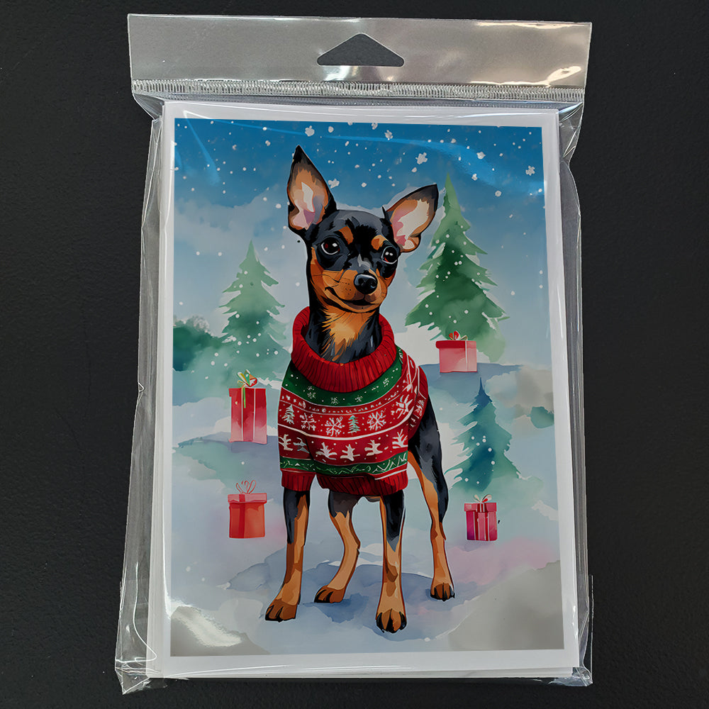 Miniature Pinscher Christmas Greeting Cards Pack of 8