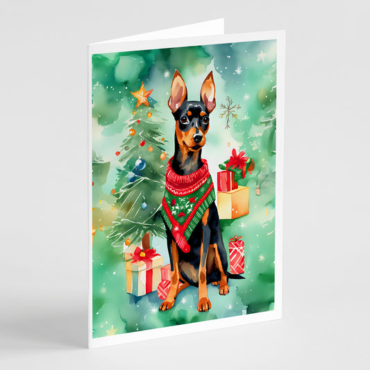 Buy this Miniature Pinscher Christmas Greeting Cards Pack of 8