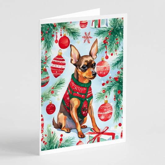 Buy this Miniature Pinscher Christmas Greeting Cards Pack of 8