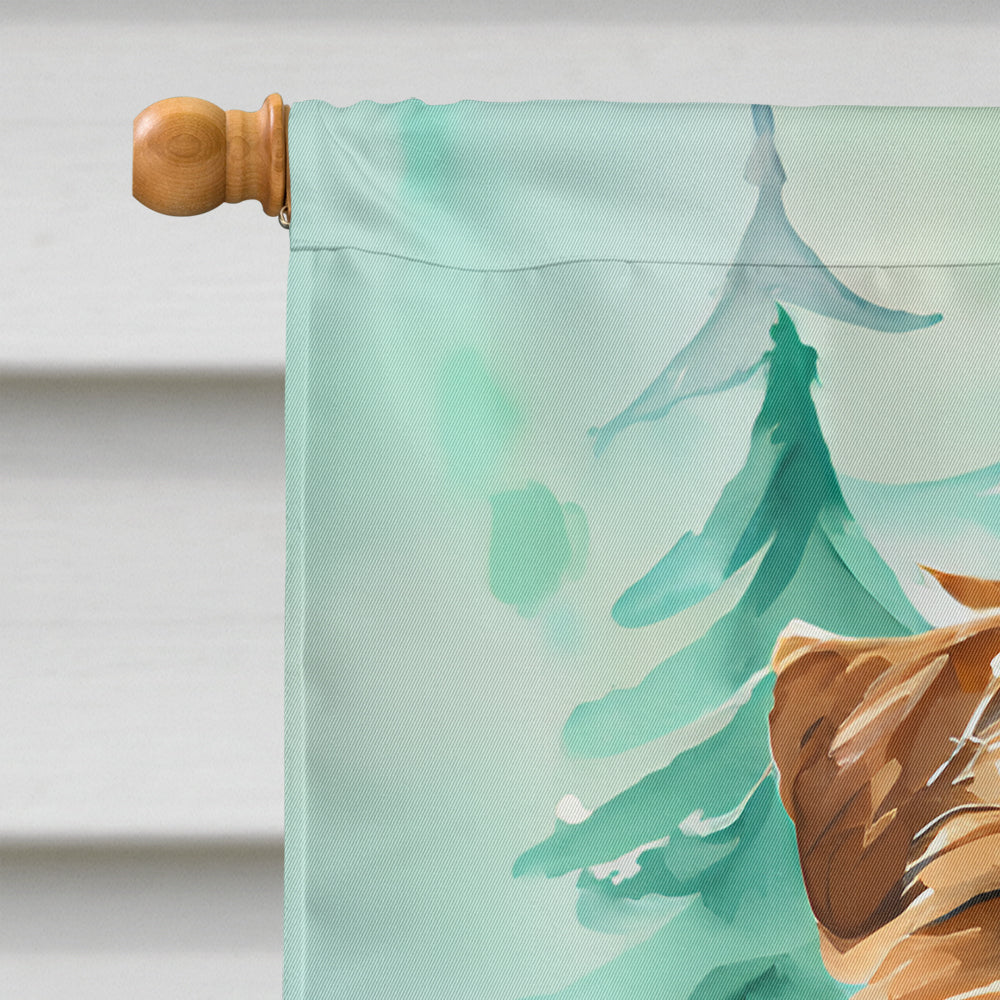 Norfolk Terrier Christmas House Flag