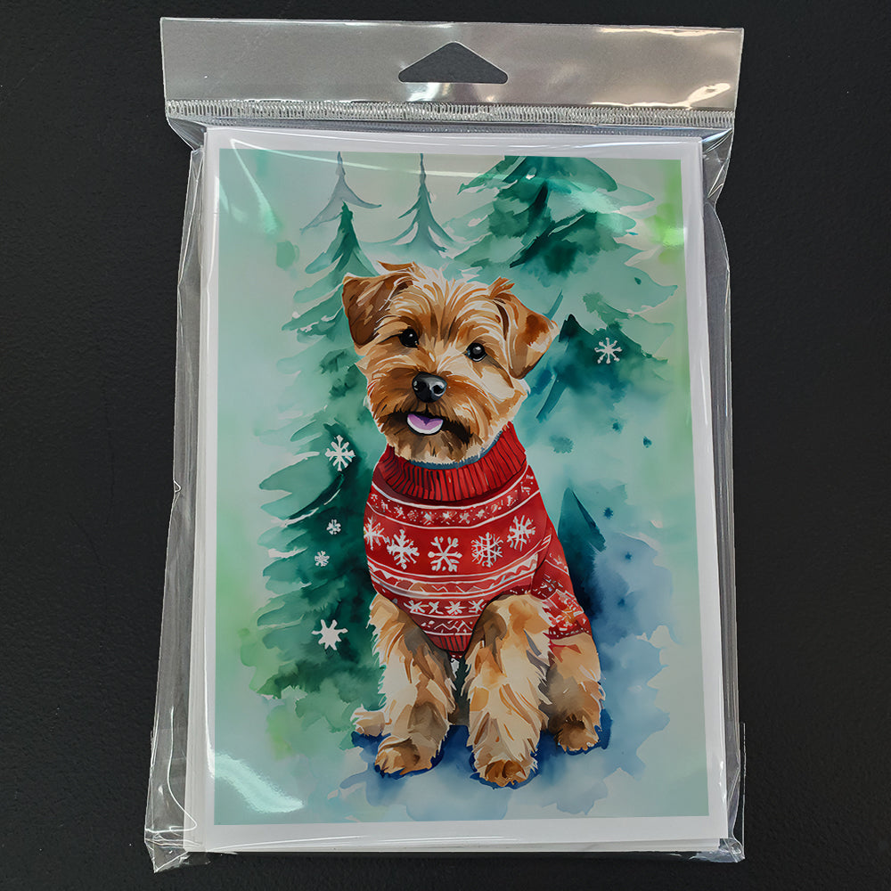 Norfolk Terrier Christmas Greeting Cards Pack of 8