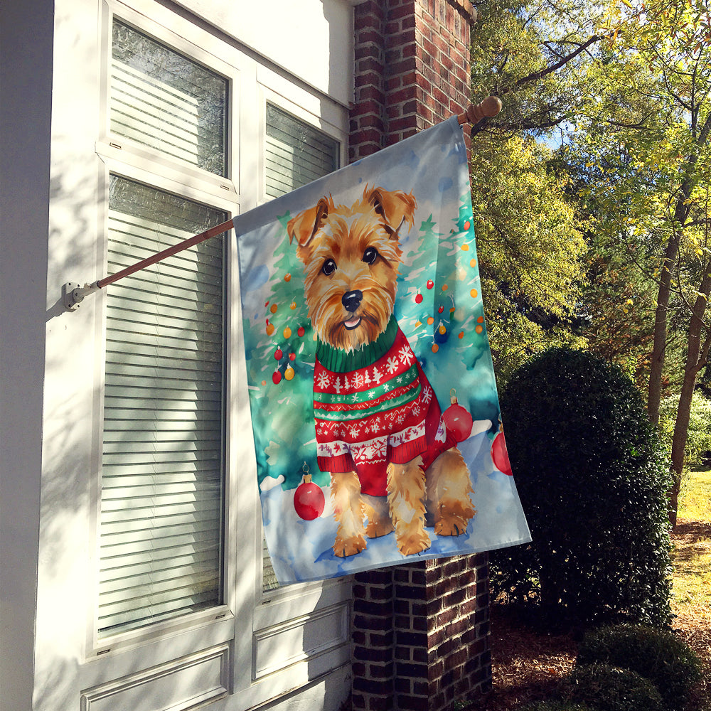 Norfolk Terrier Christmas House Flag
