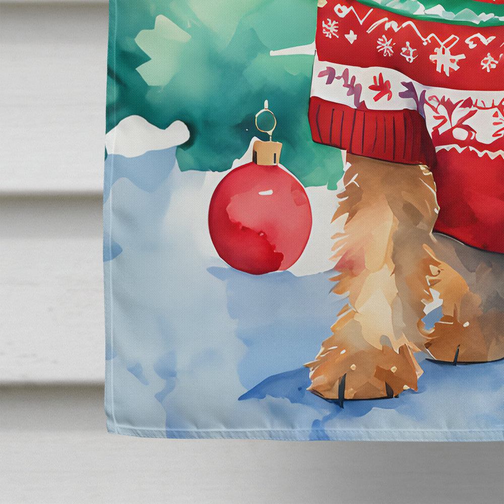 Norfolk Terrier Christmas House Flag