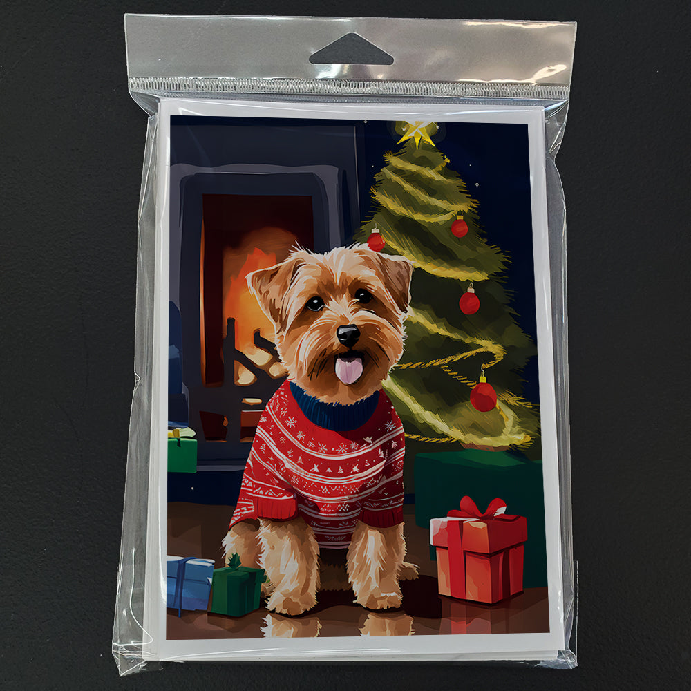 Norfolk Terrier Christmas Greeting Cards Pack of 8