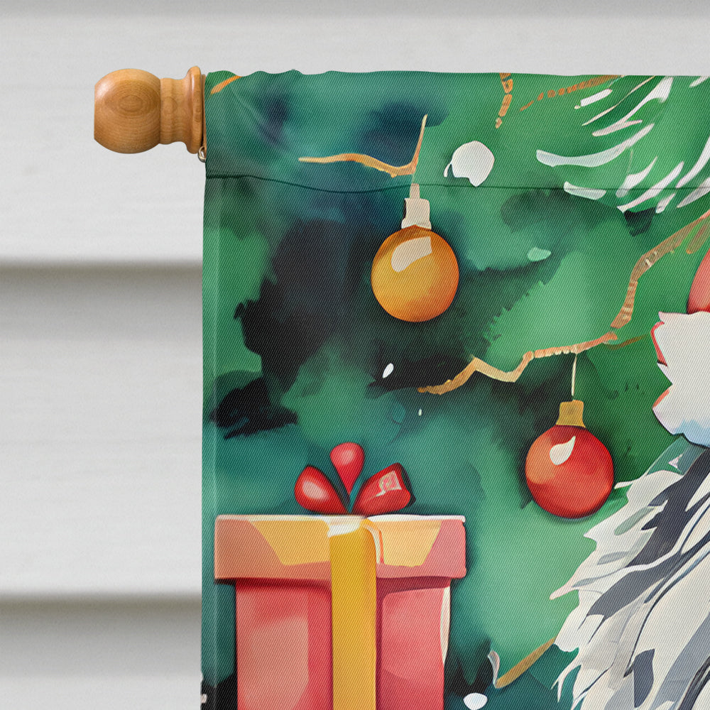 Old English Sheepdog Christmas House Flag