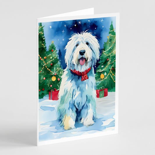 Buy this Old English Sheepdog Christmas Greeting Cards Pack of 8